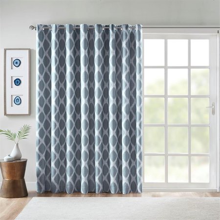 SUN SMART 100 Percent Polyester Blackout Printed Window Panel, Navy - 100 x 84 in. SS40-0183